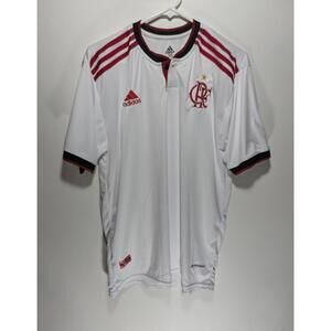 Mens‎ Adidas Flamengo 2022/2023 Away Soccer Jersey White CLIMACOOL Size Large L